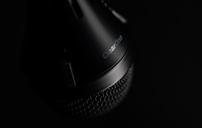 ClearOne's Ceiling Microphone Array Dante™ tri-element pendant mic array